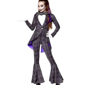 Disney girls Jack skellington Costume with Purple Accents
